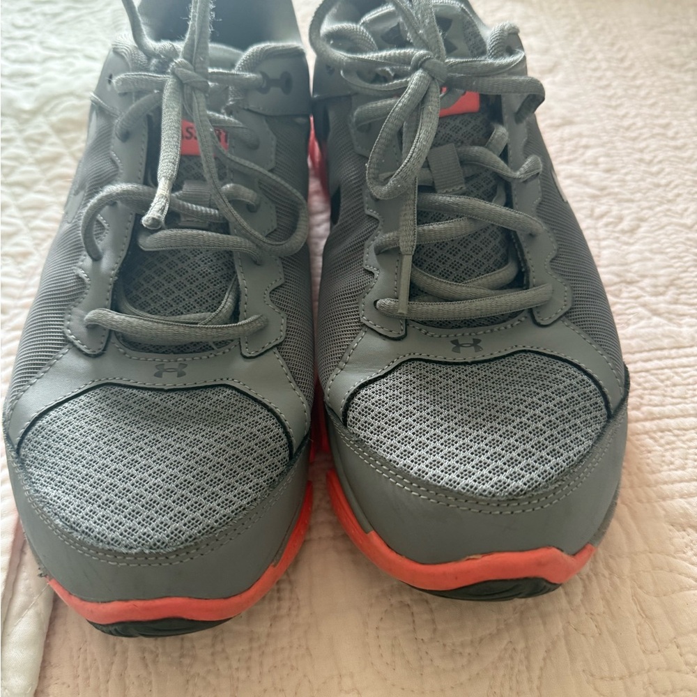 Under Armour Gray and Orange Sneakers
